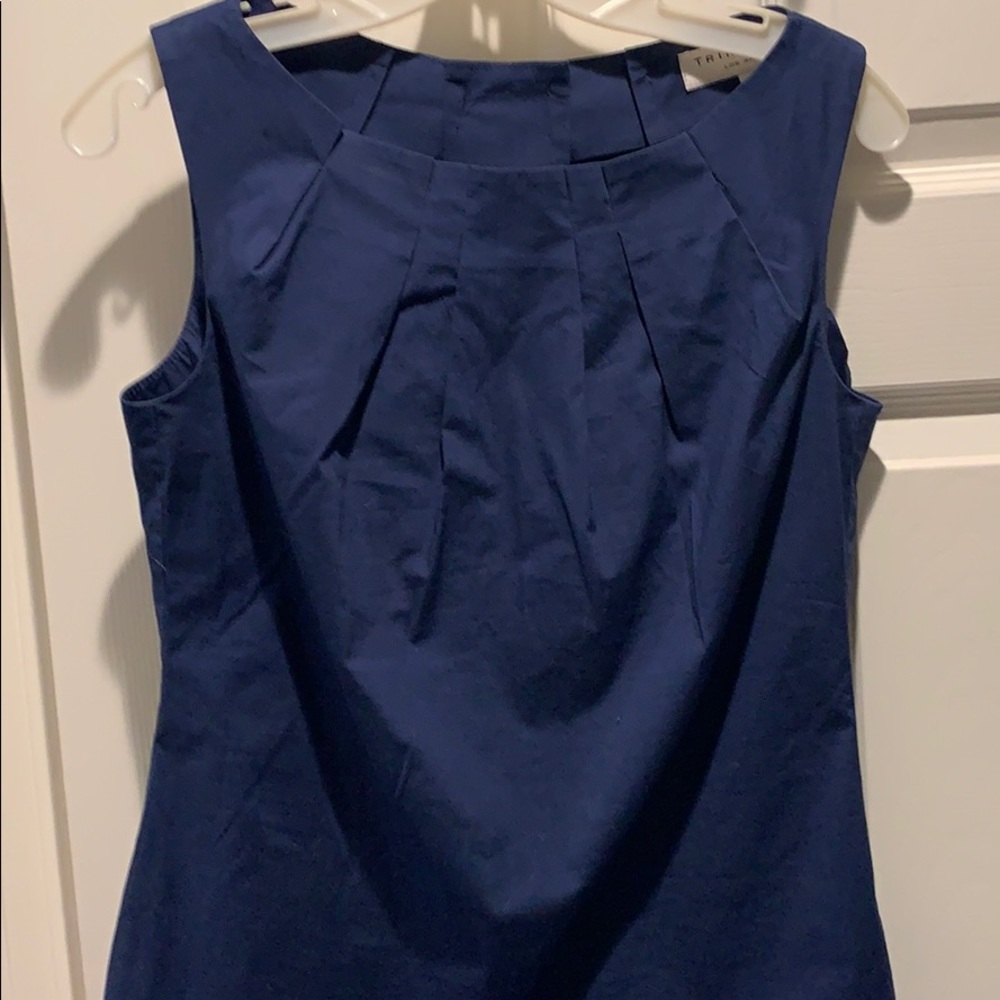 Navy Trina Turk sleeveless blouse